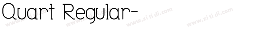 Quart Regular字体转换